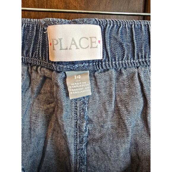 Lot of 2 -Chambray pull-on shorts size 14 - Picture 8 of 9